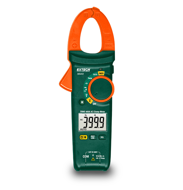 Extech MA443 400A True RMS AC clamp meter with 30 mm jaw and non-contact voltage detector